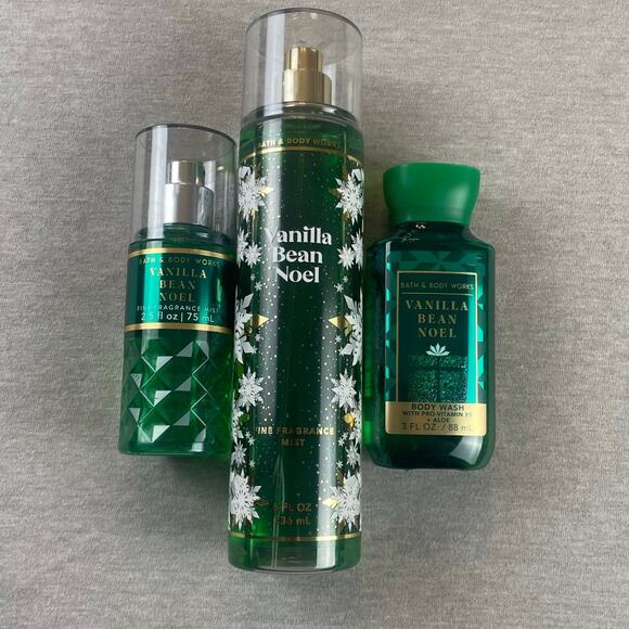 Bundle Bath & Body Works Vinalla Bean Noel Body Wash Mist - Picture 1 of 4